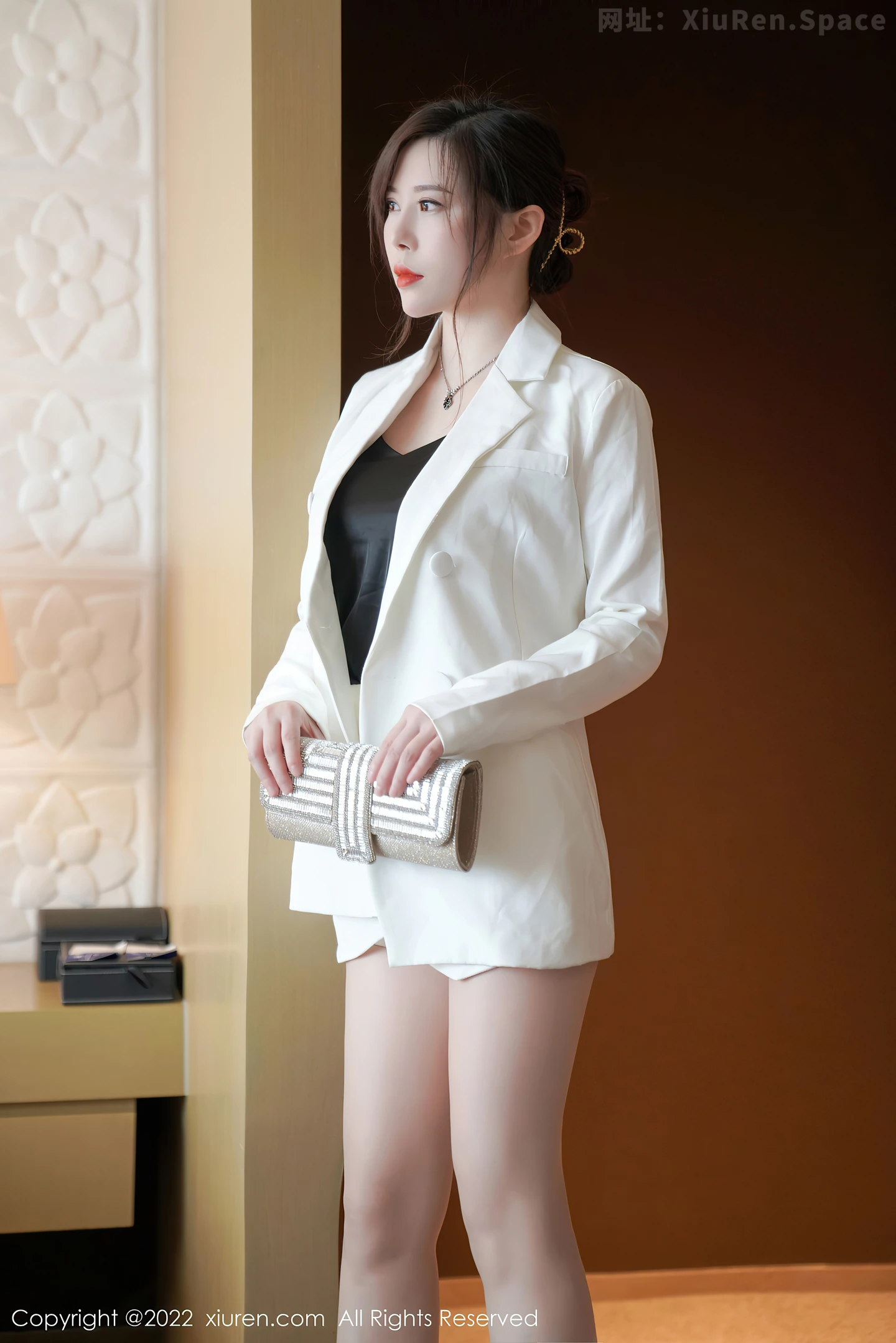 图片[5]-[XiuRen秀人网]VOL.4885 模特白茹雪私房脱白色OL套装露黑色内衣原色丝袜极致魅惑写真71P-秀人网官方网站